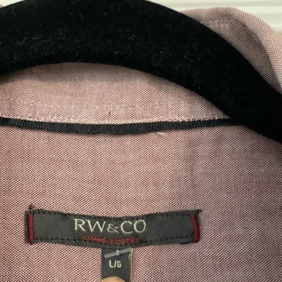 Rw&Co Pink Mens button down shirt - Picture 3 of 5
